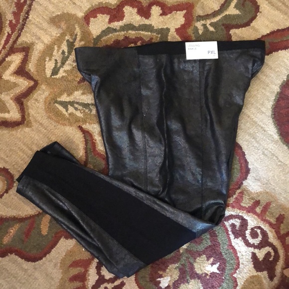 SOFT SURROUNDINGS size XL 18P Crackle Leather Look Crop STRETCHY Insert $89 NEW - Picture 8 of 12